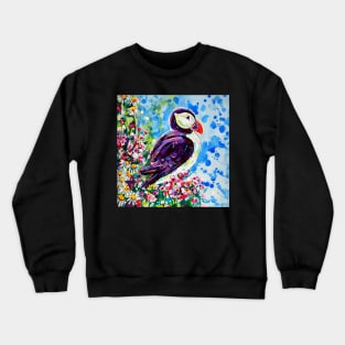 Puffin - acrylic painting Crewneck Sweatshirt